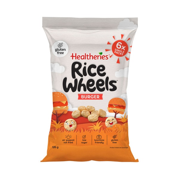 Healtheries Rice Wheels Burger Multipack Gluten Free Lunchbox Snacks 6X21g | 126g