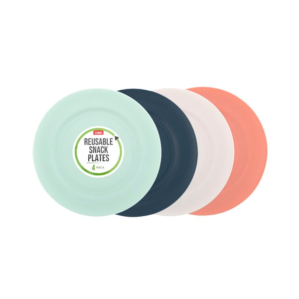 Coles Picnic Reusable Snack Plates | 4 pack