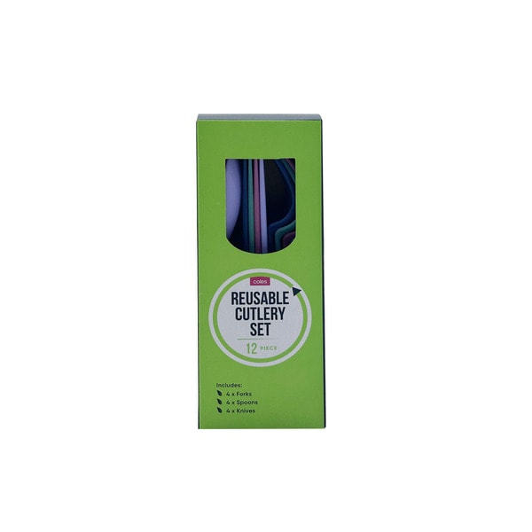 Coles Picnic Reusable Cutlery Set | 12 pack