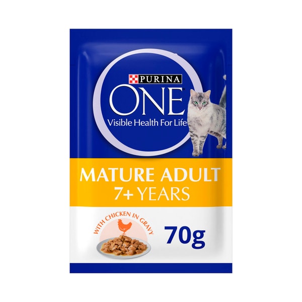 Purina One Senior 7+ Chicken Pouch Cat Food | 70g