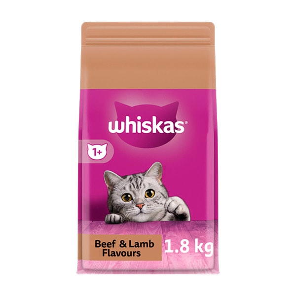 Whiskas Beef & Lamb Adult Dry Cat Food | 1.8kg
