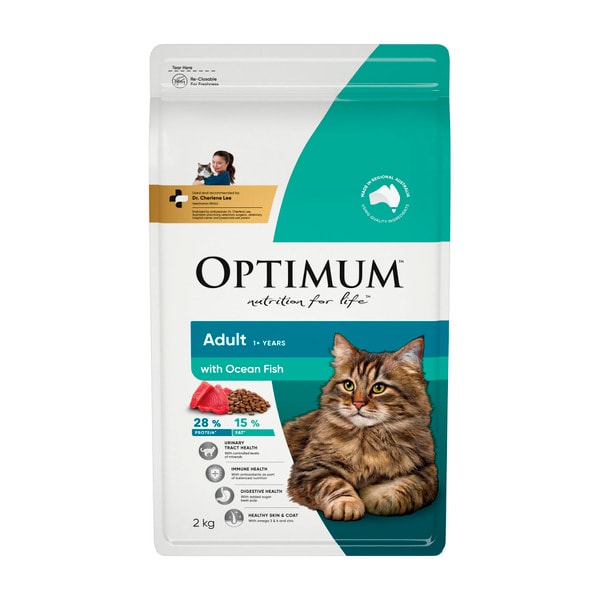 Optimum Adult 1+ Years Wth Oceanfish Dry Cat Food | 2kg