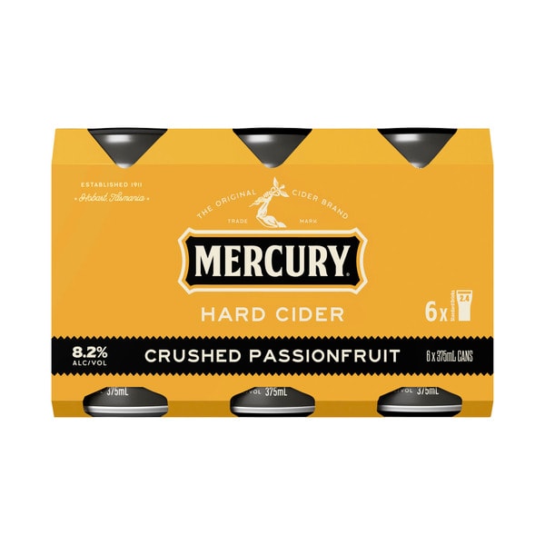Mercury Crushed Passionfruit Cidar Cans 375mL | 6 pack