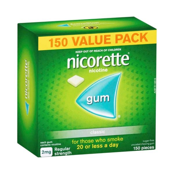 Nicorette Quit Smoking Regular Strength Nicotine Gum Classic | 150 pack