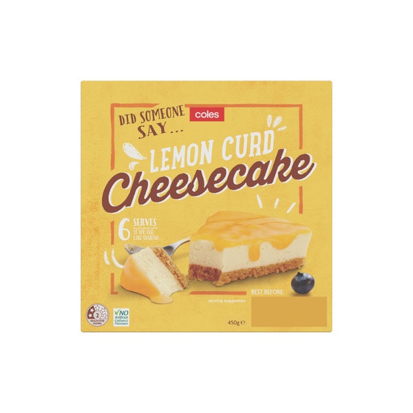 Coles Lemon Curd Cheesecake | 450g