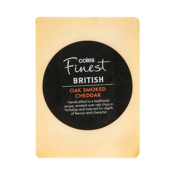 Coles Finest British Oak Smoked Cheddar | approx. 200g