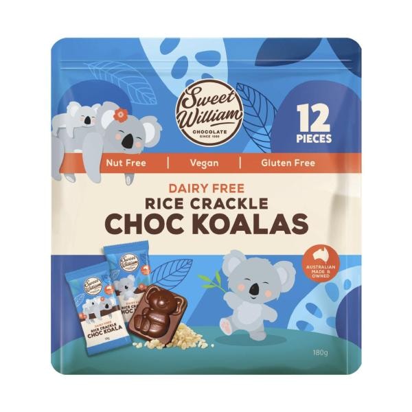 Sweet William Dairy Free Vegan Rice Crackle Chocolate Koalas Sharepack | 180g