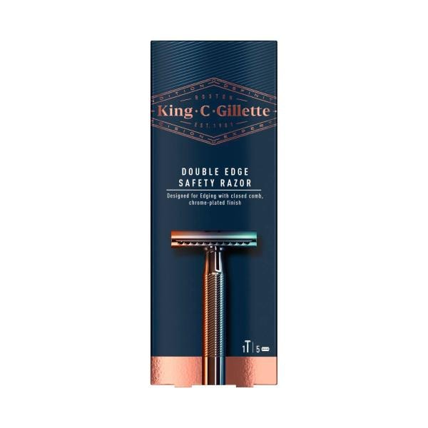 King C Gillette Double Edge Razor + 5Ct | 1 each