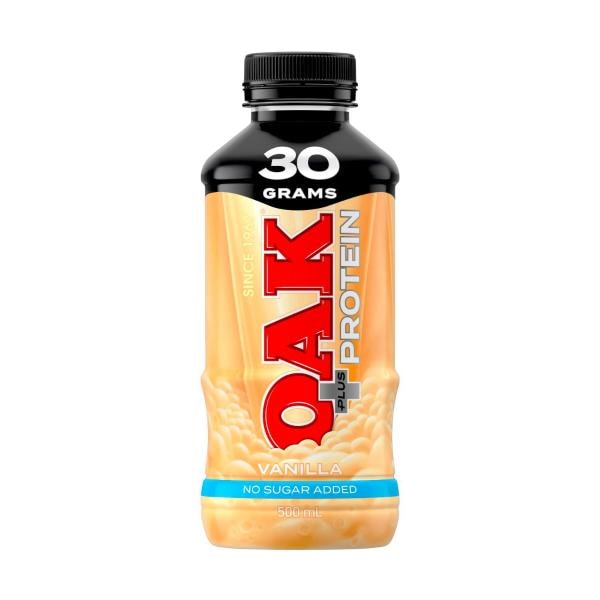 Oak Plus No Added Sugar Vanilla Flavoured Milk With 30g Protein | 500mL