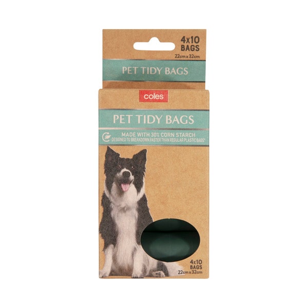 Coles Compost Pet Tidy Bags | 40 pack