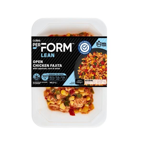 Coles Perform Open Chicken Fajita | 330g