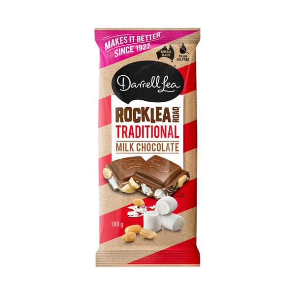 Darrell Lea Milk Chocolate Traditional Rocklea Road Block | 180g