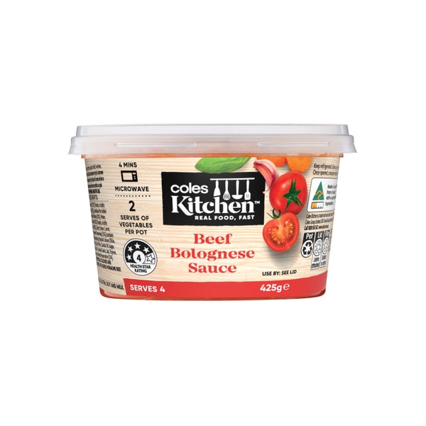 Coles Kitchen Beef Bolognese Sauce | 425g