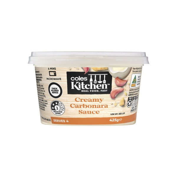 Coles Kitchen Creamy Carbonara Sauce | 425g
