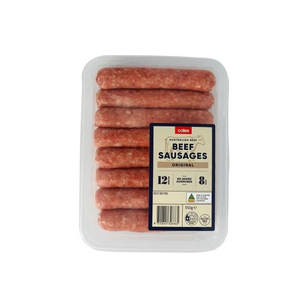 Coles The Original Beef Sausages | 550g