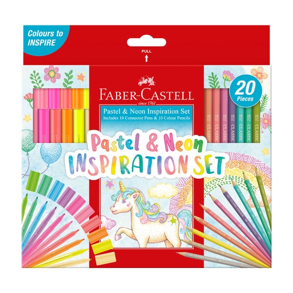 Faber Castell Pastel & Neon Inspiration Set | 20 pack