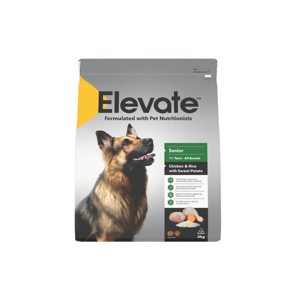 Elevate Dry Dog Food Senior Chicken And Rice With Sweet Potato | 3kg