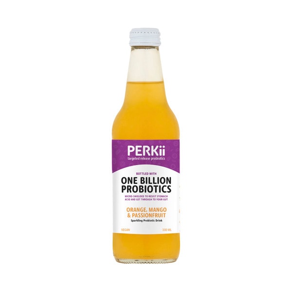 Perkii Sparkling Probiotic Drink Orange Mango Passionfruit | 330mL