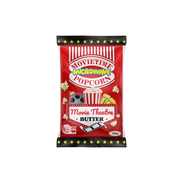 Movietime Movie Theatre Butter Microwave Popcorn | 100g