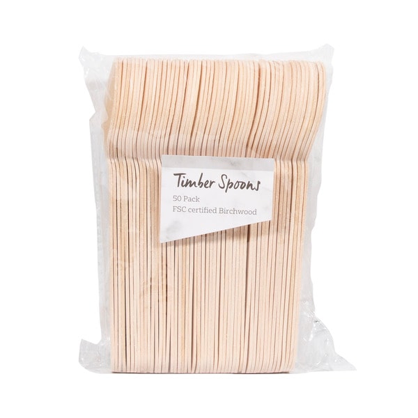 Coles Timber Spoons | 50 pack