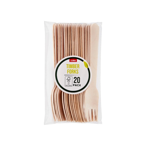 Coles Timber Forks | 20 pack