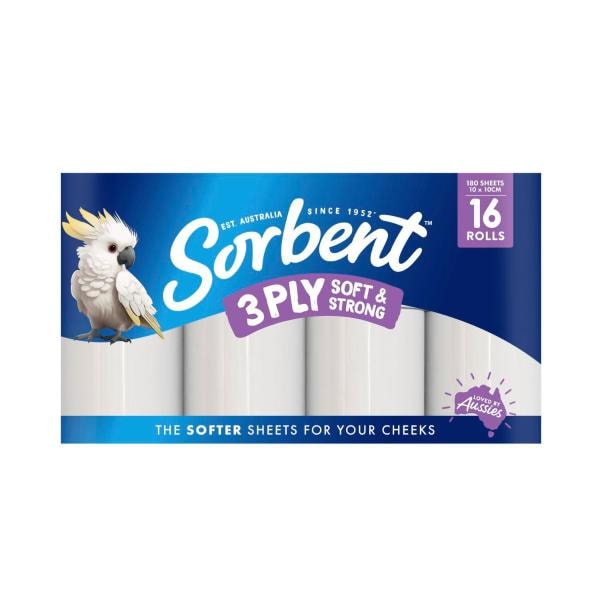 Sorbent Silky White Toilet Tissue | 16 pack