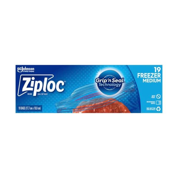 Ziploc Medium Resealable Food Storage Freezer Bags | 19 pack