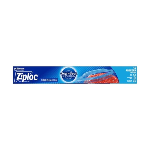Ziploc Large Resealable Food Storage Freezer Bags | 14 pack