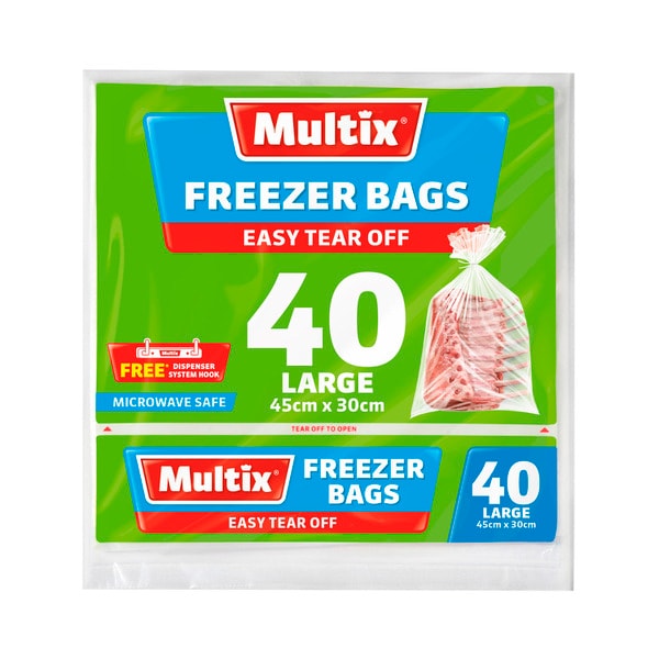 Multix Large Freezer Bags 45cm x 30cm | 40 pack