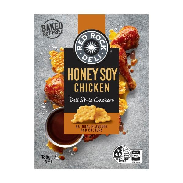 Red Rock Deli Honey Soy Chicken Deli Style Crackers | 135g
