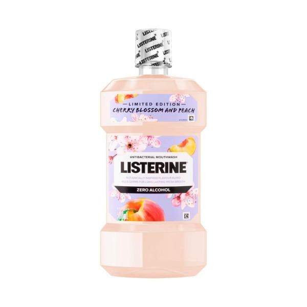 Listerine Zero Alcohol Antibacterial Mouthwash Limited Edition Cherry Blossom & Peach | 500mL