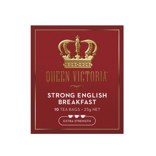 Queen Victoria English Breakfast Extra Strong Tea Bags | 10 pack