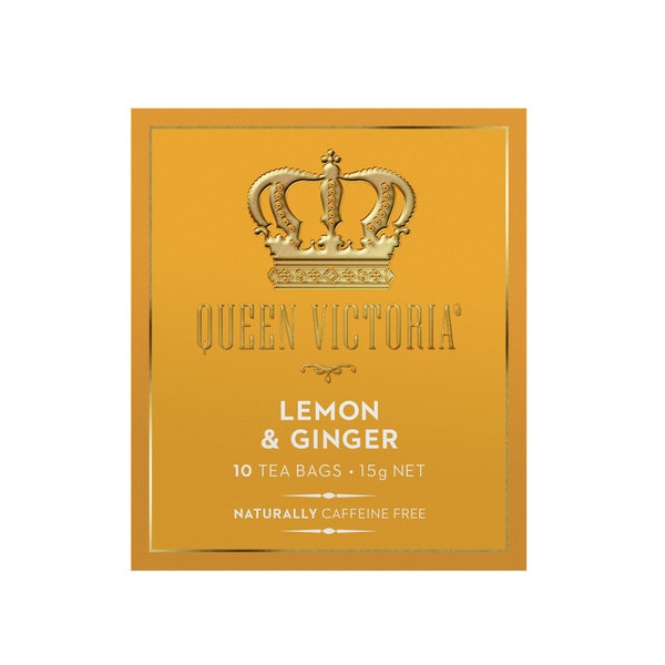 Queen Victoria Lemon & Ginger Tea Bags | 10 pack