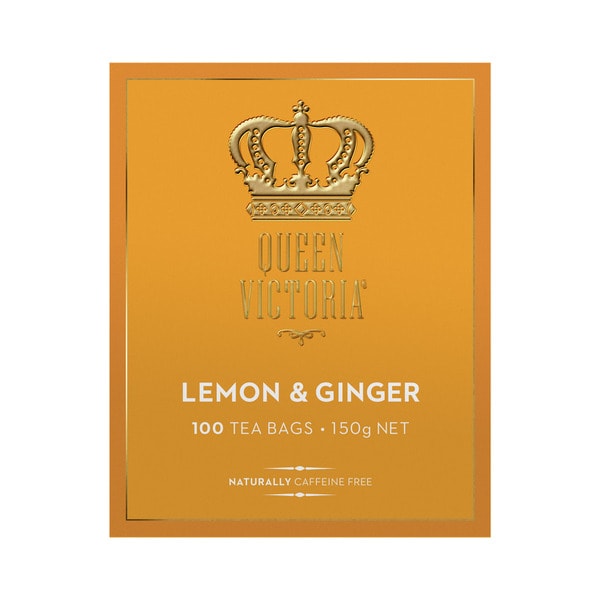 Queen Victoria Lemon & Ginger Tea Bags | 100 pack