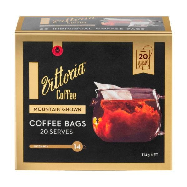 Vittoria Mountain Grown Blend Coffee Bags | 20 pack