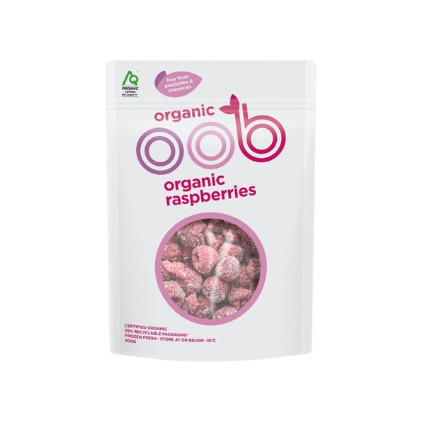 Oob Organic Frozen Raspberries | 300g