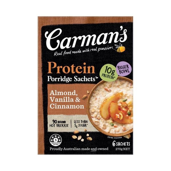 Carmans Porridge Protein Rich Almond Vanilla & Cinnamon | 270g