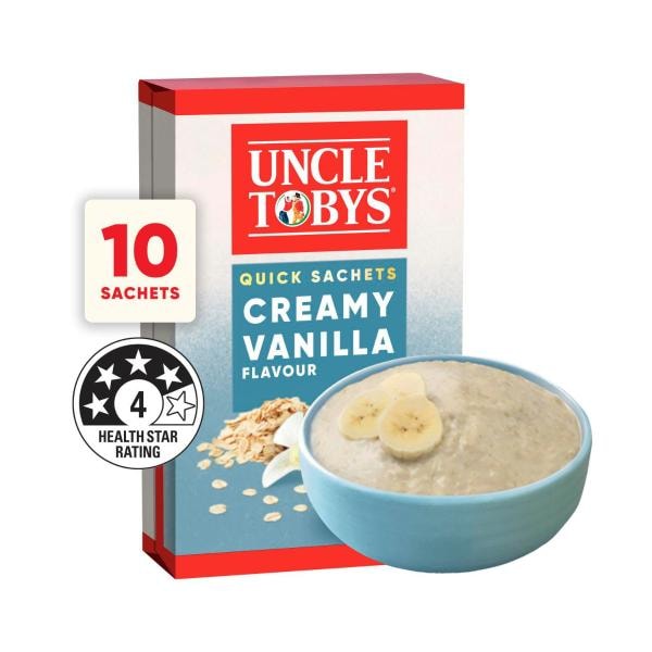 Uncle Tobys Oats Quick Sachets Creamy Vanilla | 350g