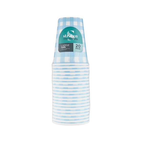 Straten Large Patterned Cups 400mL | 20 pack