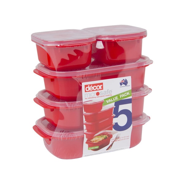 Decor Microsafe Containers | 5 pack