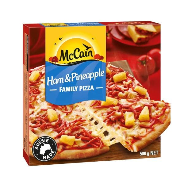 McCain Frozen Ham & Pineapple Family Pizza | 500g