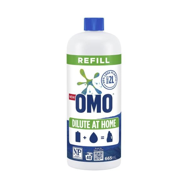 OMO Active Clean Laundry Liquid Dilute at Home Refill 40 Washes | 665mL