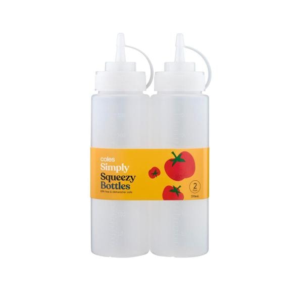 Coles Squeezy Bottles | 2 pack