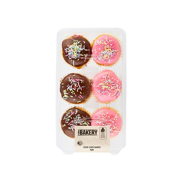 Coles Bakery Iced Cupcakes | 6 pack