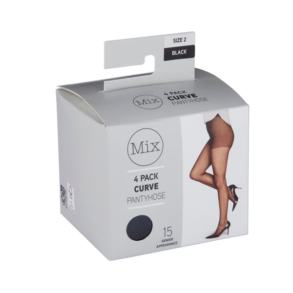 Mix Curve Ph Black Size 2 4pack | 1 each