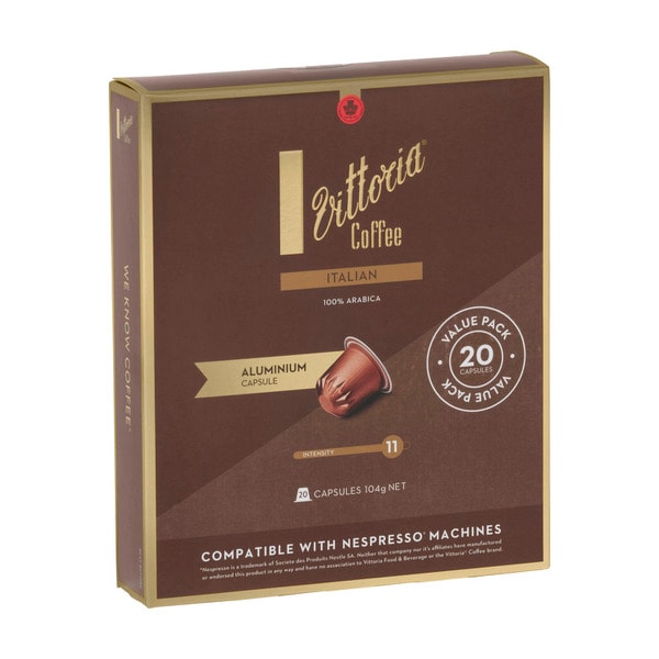 Vittoria Italian Nespresso Compatible Coffee Capsules | 20 pack
