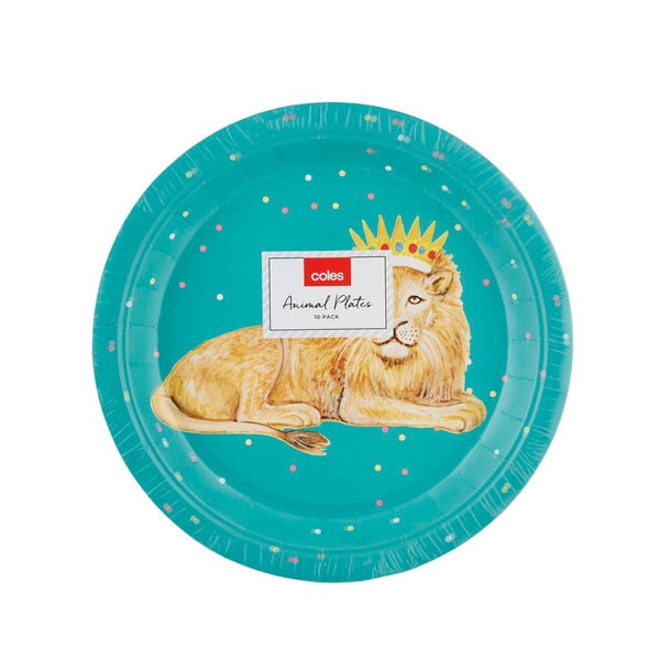 Coles Animal Party Plates | 10 pack