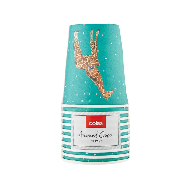 Coles Animal Cups | 10 pack
