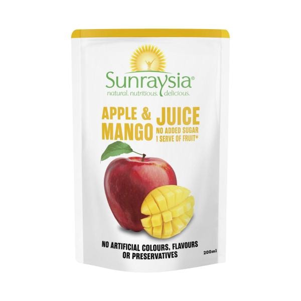 Sunraysia Pouch 99.9% Apple & Mango Juice | 200mL