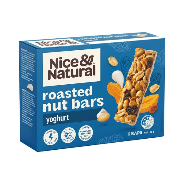Nice & Natural Yoghurt Roasted Nut Bars 6 pack | 192g